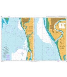 British Admiralty Nautical Chart 84 Approaches to Chittagong