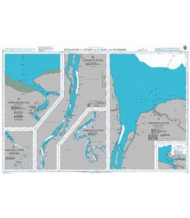 British Admiralty Nautical Chart 99 Entrances to Rivers in Guyana and Suriname