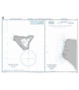 British Admiralty Nautical Chart 102 Plans in the Central Pacific
