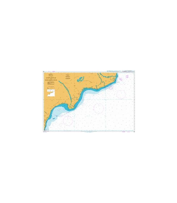 British Admiralty Nautical Chart 318, India - E. Coast, Ramayapatnam to Sacramento Shoal (300,000)