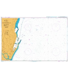 British Admiralty Nautical Chart 571 Chennai Harbour