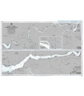 British Admiralty Nautical Chart 609 River Gambia Albreda to Kuntaur