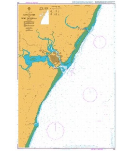 British Admiralty Nautical Chart 616 Approaches to Port Mombasa