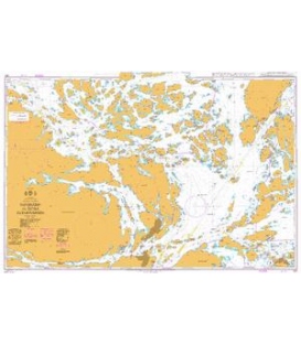 British Admiralty Nautical Chart 821 Sandhamn to Östra Saxarfjärden