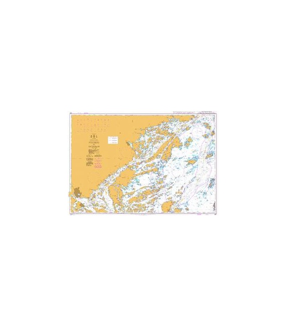 British Admiralty Nautical Chart 887 Furusund to Osterskar
