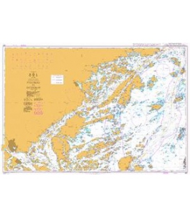 British Admiralty Nautical Chart 887 Furusund to Osterskar