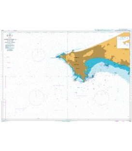 British Admiralty Nautical Chart 1000 Approaches to Dakar, Baie de Goree