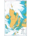 British Admiralty Nautical Chart 1075 Approaches to Myeik (Mergui) Harbour