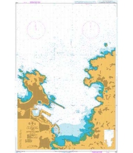 British Admiralty Nautical Chart 1110 La Coruna and Approaches