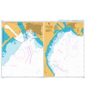 British Admiralty Nautical Chart 1208 Approaches to Cagliari