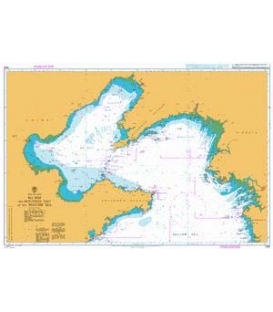 British Admiralty Nautical Chart 1256 Bo Hai and Northern Part of the Yellow Sea