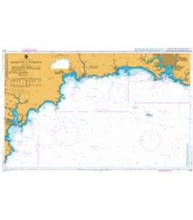 British Admiralty Nautical Chart 1267 Falmouth to Plymouth