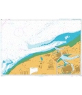 British Admiralty Nautical Chart 1351 Approaches to Calais