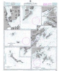 British Admiralty Nautical Chart 1454 Anchorages in Alaska