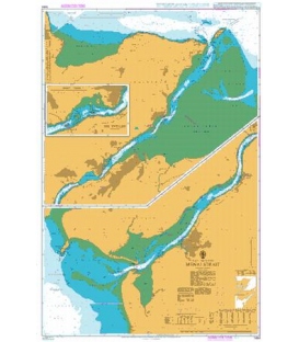 British Admiralty Nautical Chart 1464 Menai Strait