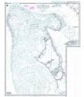 British Admiralty Nautical Chart 1496 Sheet 1 From Great Isaac to 23 deg 40 min N Latitude