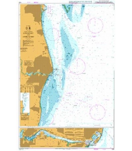 British Admiralty Nautical Chart 1535 Lowestoft and Approaches