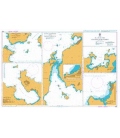 British Admiralty Nautical Chart 1539 Plans in the Central Kyklades