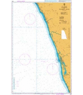 British Admiralty Nautical Chart 1565 Alleppey to Sacrifice Rock