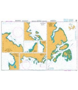 British Admiralty Nautical Chart 1577 Plans in Central Vanuatu