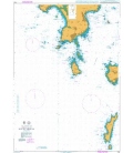 British Admiralty Nautical Chart 1734 Approaches to Ria de Arousa