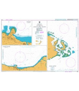 British Admiralty Nautical Chart 1750 Anchorages in Guadalcanal Island