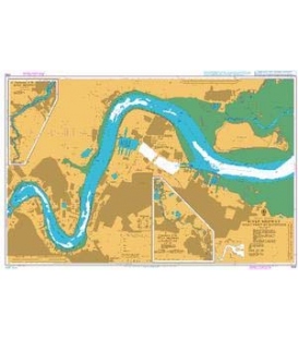 British Admiralty Nautical Chart 1835 River Medway Folly Point to Maidstone
