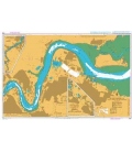 British Admiralty Nautical Chart 1835 River Medway Folly Point to Maidstone
