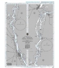 British Admiralty Nautical Chart 1982B Rio Parana -  Rosario to Parana