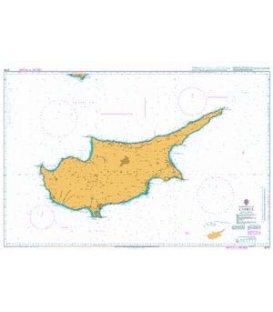 British Admiralty Nautical Chart 2074 Cyprus