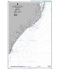 British Admiralty Nautical Chart 2088 Durban to Cape Vidal