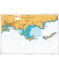 British Admiralty Nautical Chart  2120 Toulon to Cavalaire-Sur-Mer including Iles D'Hyeres