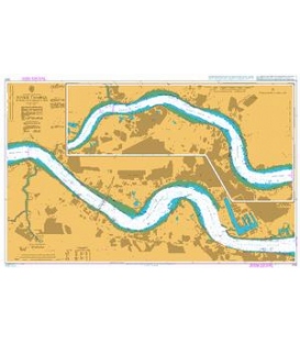 British Admiralty Nautical Chart 2151 River Thames Tilbury to Margaret Ness
