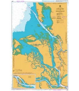 British Admiralty Nautical Chart 2280 Approaches to Arkhangel`sk