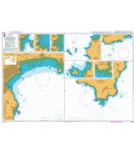 British Admiralty Nautical Chart 2345 Plans in South-West Cornwall