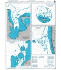 British Admiralty Nautical Chart 2461 Plans on the North and West Coasts of Madagascar