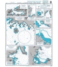 British Admiralty Nautical Chart 2467 Plans on the North Coast of New Guinea