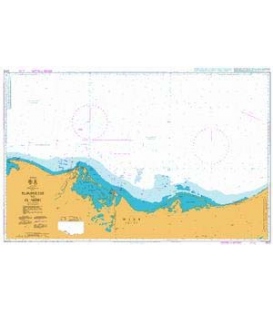 British Admiralty Nautical Chart 2573 Al Burullus to Al 'Arish