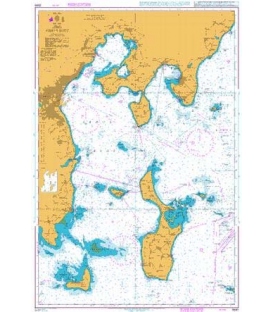 British Admiralty Nautical Chart 2590 Arhus Bugt