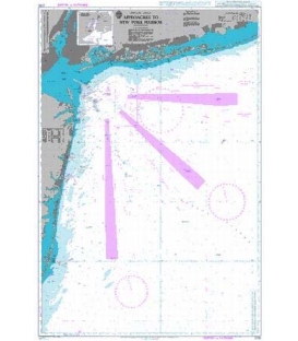 British Admiralty Nautical Chart 2755 Approaches to New York Harbor
