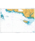 British Admiralty Nautical Chart 2821 Ile de Penfret to Plateau des Birvideaux