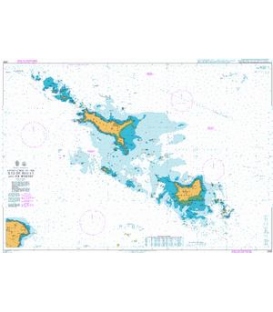 British Admiralty Nautical Chart 2835 Approaches to the Iles de Houat & de Hoedic
