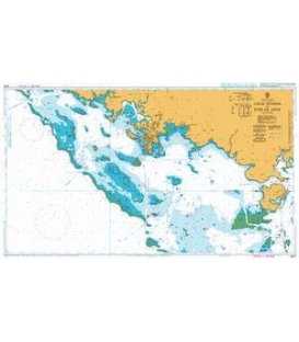 British Admiralty Nautical Chart 2907 Canal Woodin to Passe de Uitoe