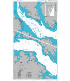 British Admiralty Nautical Chart 2923 Potomac River Deep Point to Lower Cedar Point