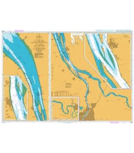 British Admiralty Nautical Chart 3068 La Gironde, La Garonne and La Dordogne