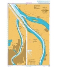 British Admiralty Nautical Chart 3069 La Garonne Bec d'Ambes to Bordeaux