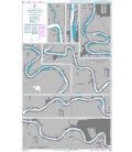 British Admiralty Nautical Chart 3384 New Orleans to Baton Rouge