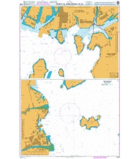 British Admiralty Nautical Chart 3469 Ports in Hiroshima Wan