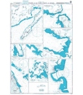 British Admiralty Nautical Chart 3475 Plans on the East Coast of Luzon