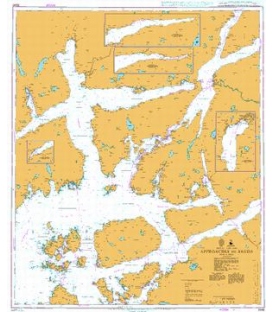 British Admiralty Nautical Chart 3540 Approaches to Sauda
